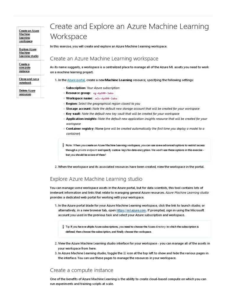 Mslearn Dp100 01 | PDF | Microsoft Azure | Laptop