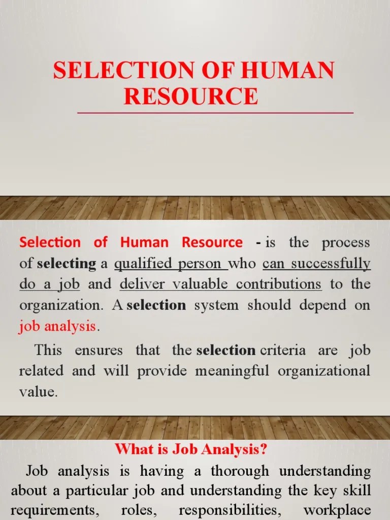 Selection Of Human Resource | PDF | Recruitment | Human Resources
