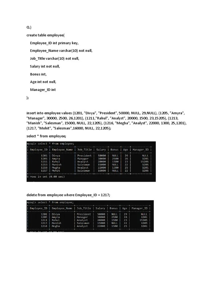 SQL 1 | PDF | Data Management | Data Model