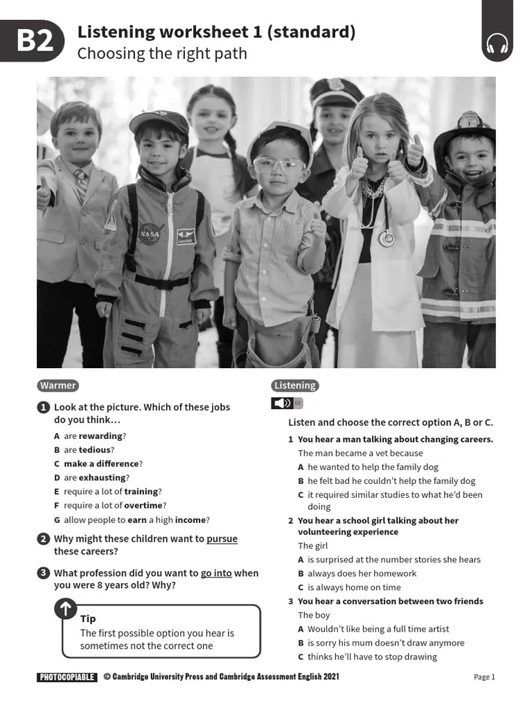 Listening B2 Cambridge | PDF | Cognition
