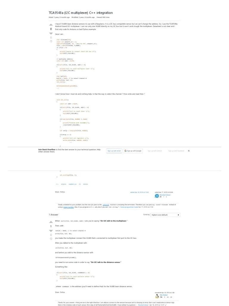 Arduino - TCA9548a (I2C Multiplexer) C++ Integration - Stack Overflow ...