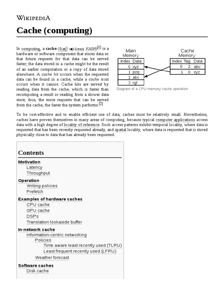 Cache (Computing) | PDF | Cache (Computing) | Cpu Cache