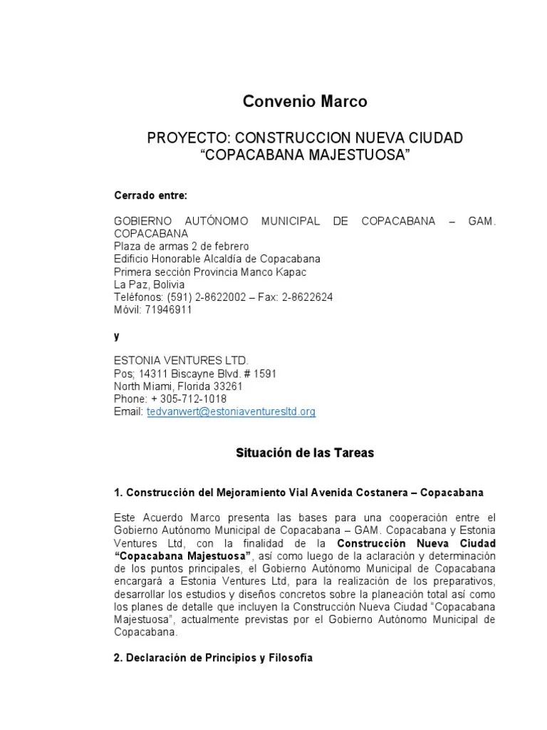 Convenio Marco | PDF | Residuos | Business