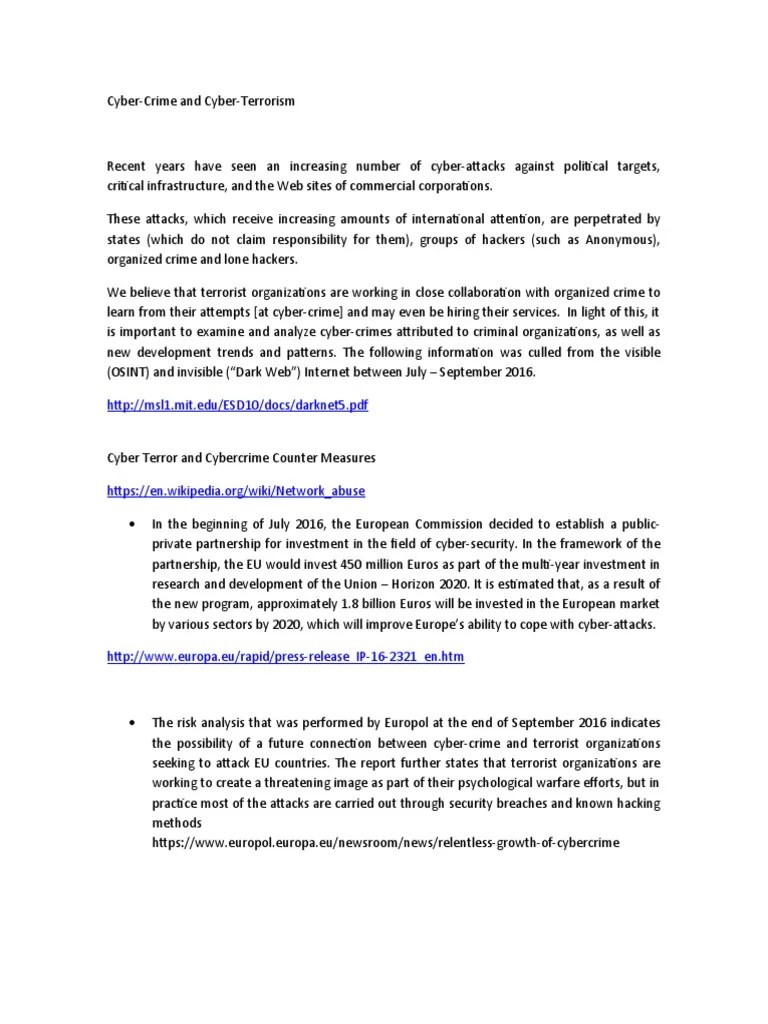 Cyber-Crime And Cyber-Terrorism | PDF | Cybercrime | Security