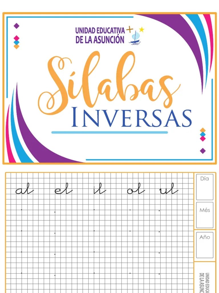 Cuadernillo De Caligrafía - Sílabas Inversas | PDF