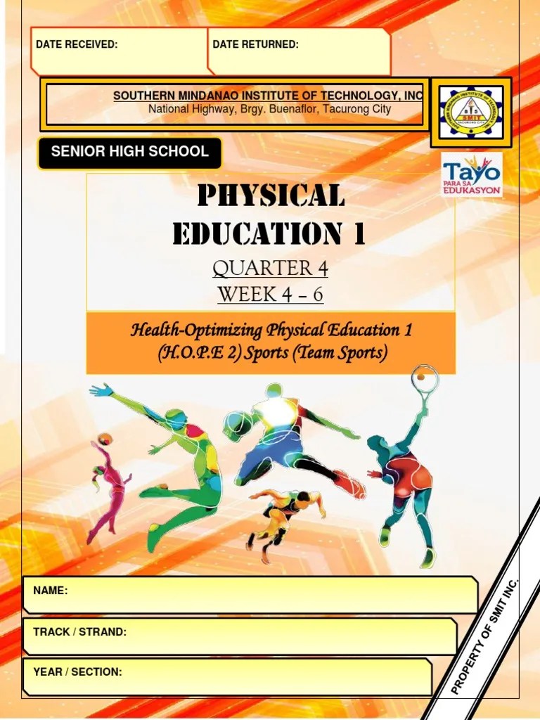 P.E 1 HOPE 2 Q4 Module 2 Week 4 6 | PDF | Referee | Sports
