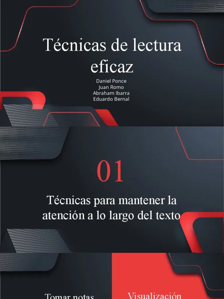 Técnicas De Lectura Eficaz-1 | PDF | Cognición | Aprendizaje
