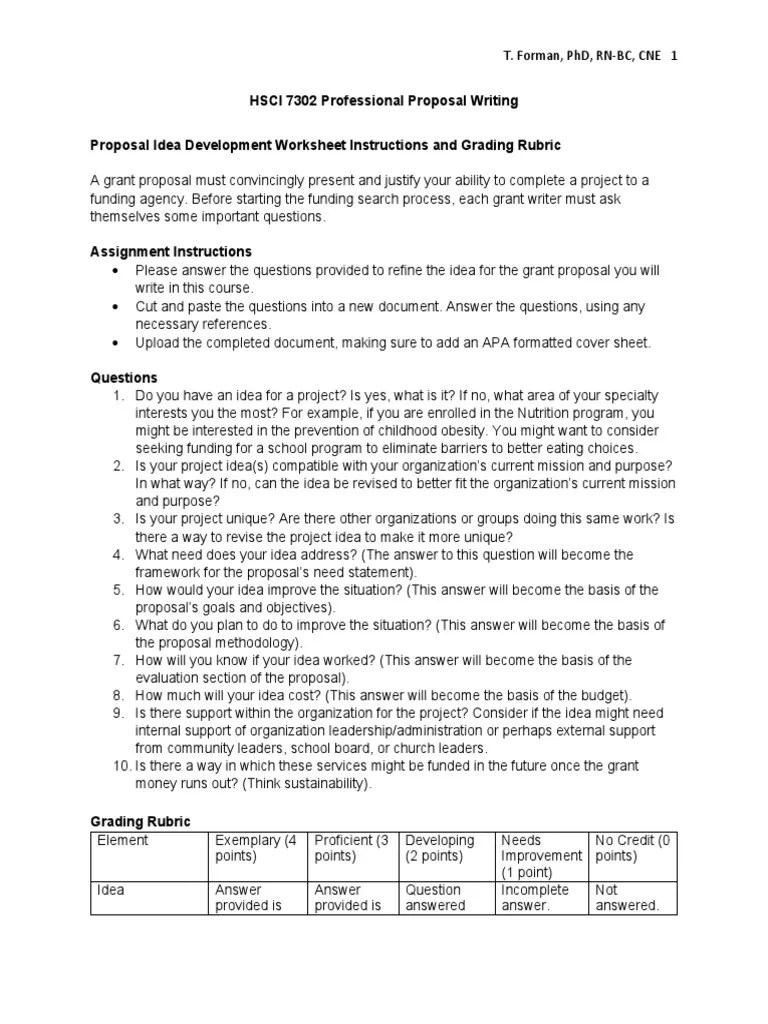 Grant Proposal Grading Rubric | PDF | Rubric (Academic) | Cognition