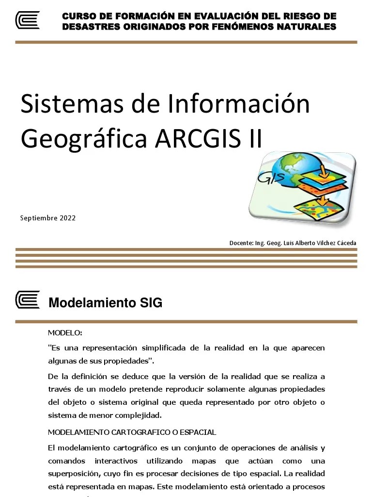 3.arcgis II Evar Modelamiento Sig | PDF | Sistema De Información Geográfica | Información