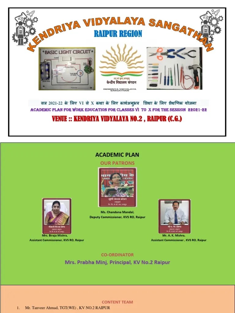 Academic Plan For Work Education Session 2021-22 Final | PDF | Electrical Engineering | Electricity