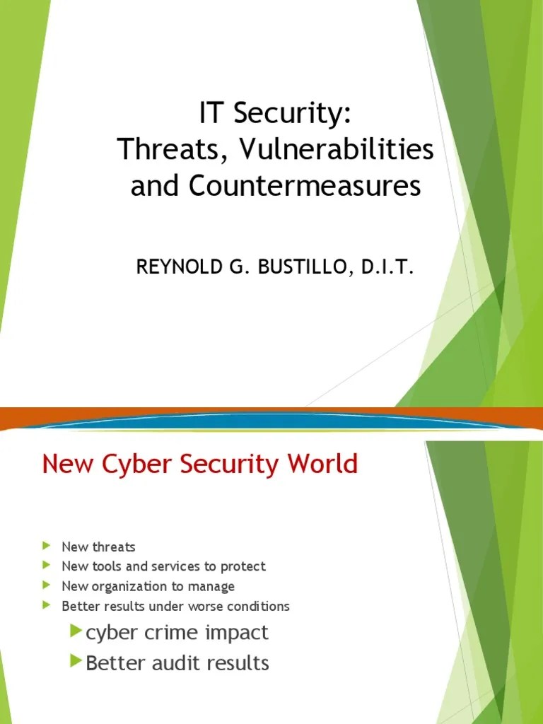 IT Security Threats Vulnerabilities And Countermeasures | PDF | Security | Computer Security