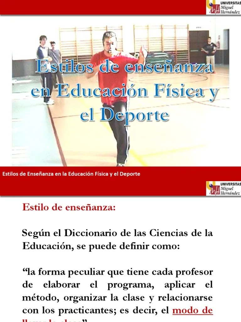 Tema 3. Estilos De Enseñanza | PDF | Método De Enseñanza | Evaluación