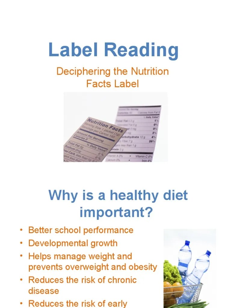 Label Reading | PDF | Nutrition Facts Label | Foods