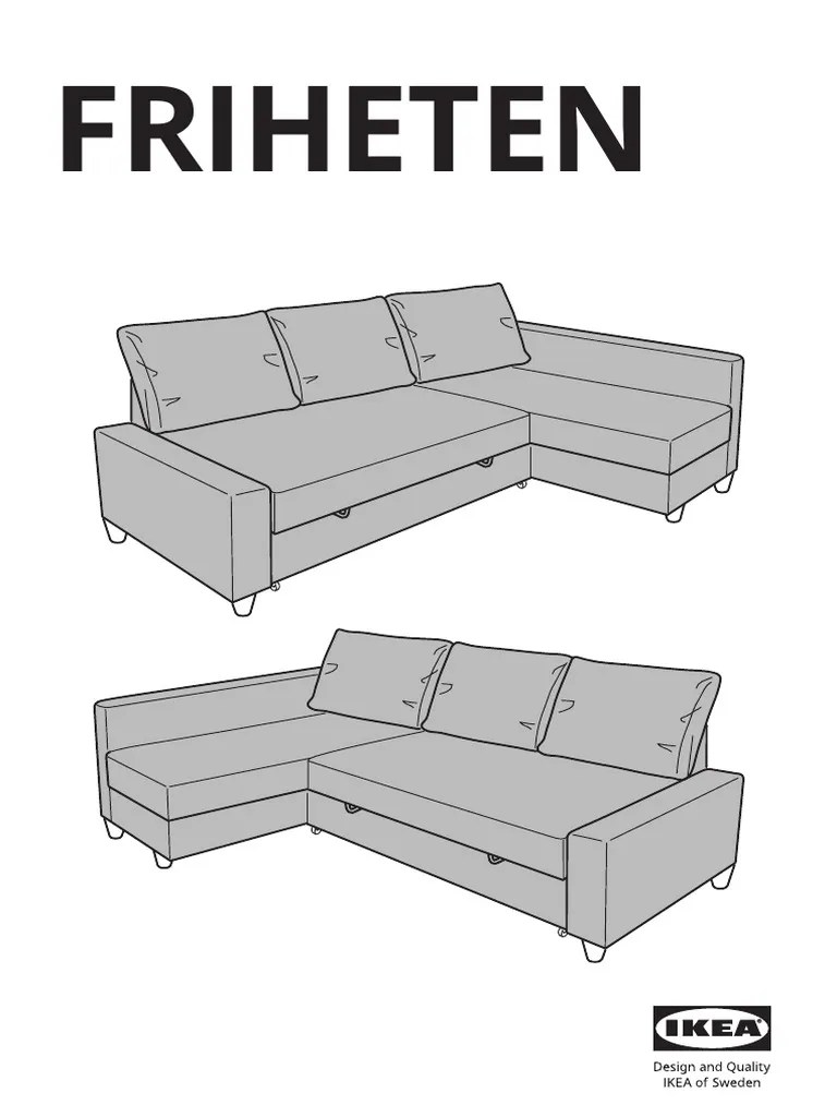 Friheten Chaise Longue For Corner Sofa Bed Skiftebo Dark Grey AA 702253 ...