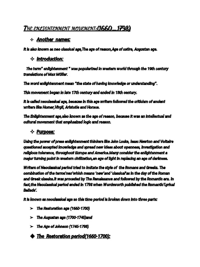 Enlightenment | PDF | Age Of Enlightenment | Writers