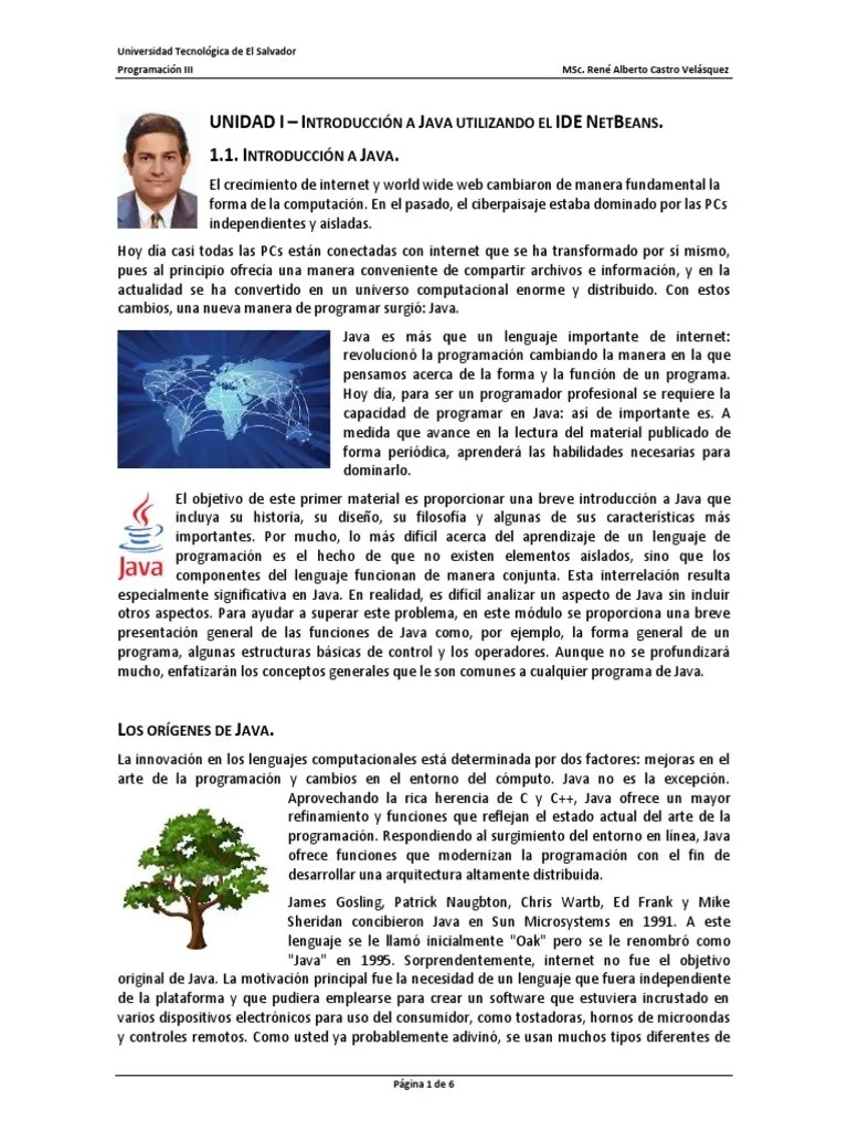 1.1. Introduccion A Java | PDF | Java (lenguaje De Programación ...