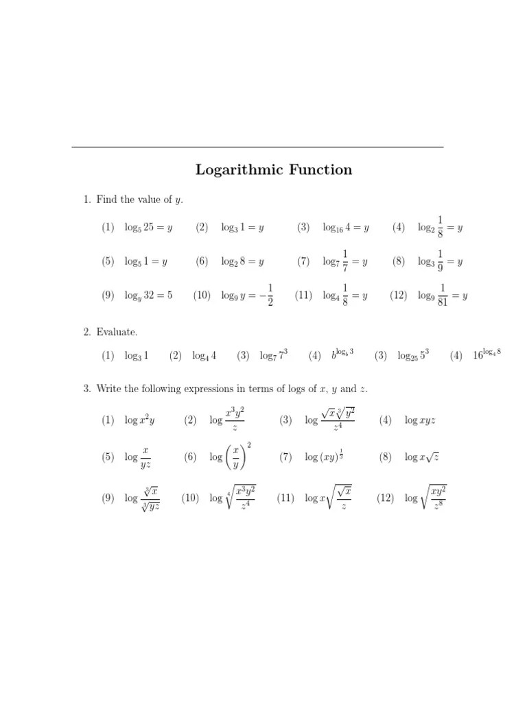 Understanding Logarithmic Functions Examples And Solutions For - Download Modern Dark Design | Retina