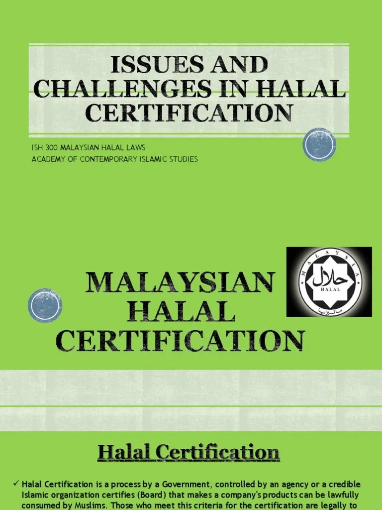 Combating Fraud And Ensuring Integrity In Malaysia's Halal Certification Process | PDF ...