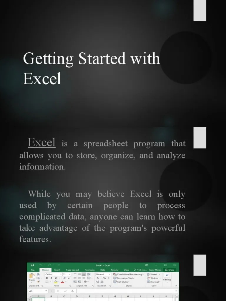 Excel 2016 Interface | PDF