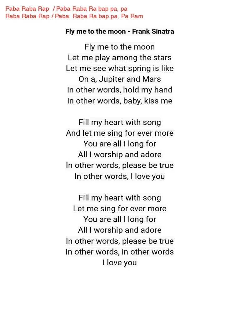 Fly Me To The Moon | PDF