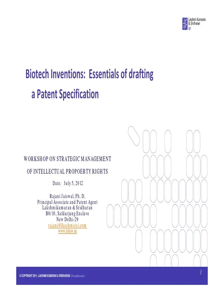 Essentials Of Drafting A Patent Specification | PDF | Patent Claim | Patent