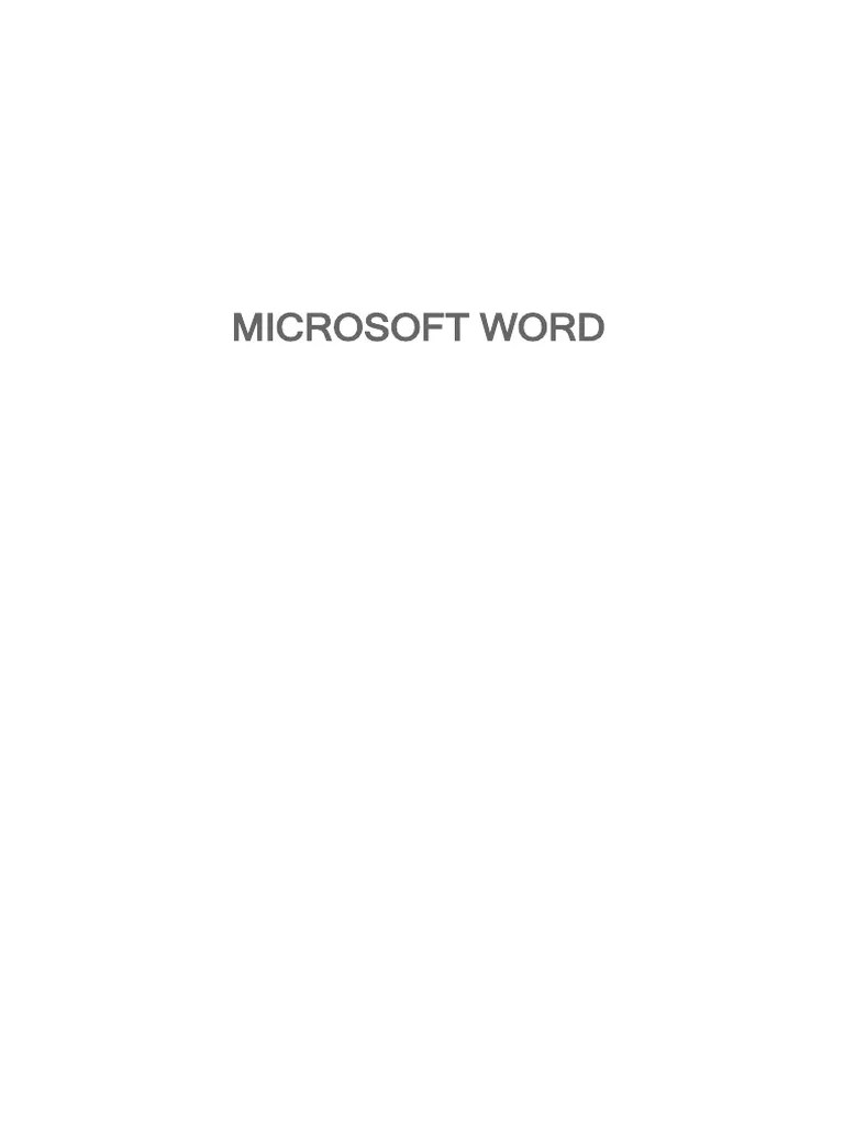 MS Word Exercises | PDF | Citation | Publishing