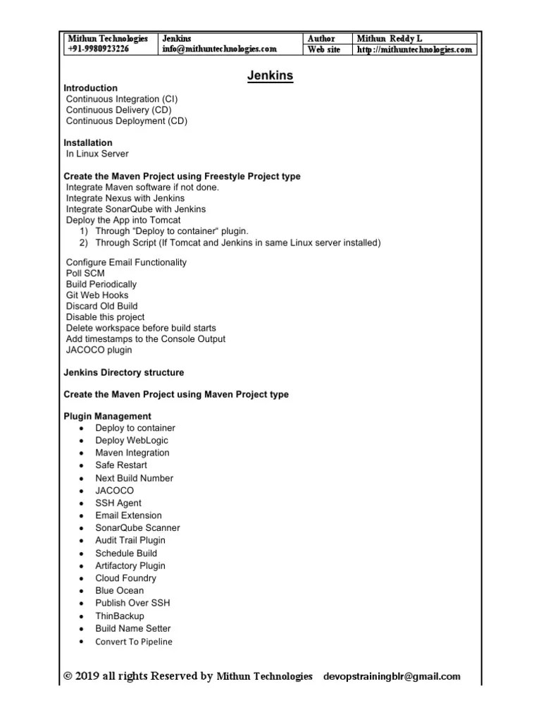 Jenkins | PDF | World Wide Web | Internet & Web