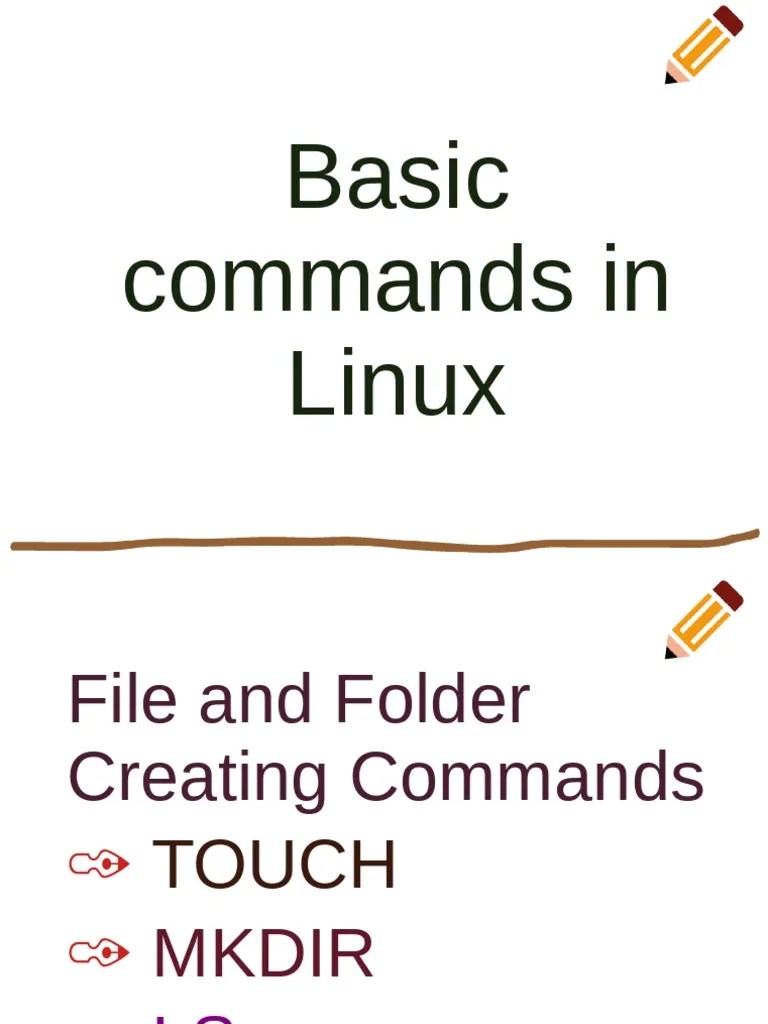 Basic Commands In Linux | PDF | Filename | Computer File