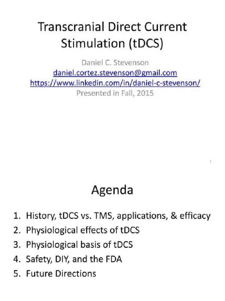 Intro To Transcranial Direct Curent Stimulation Tdcs | PDF