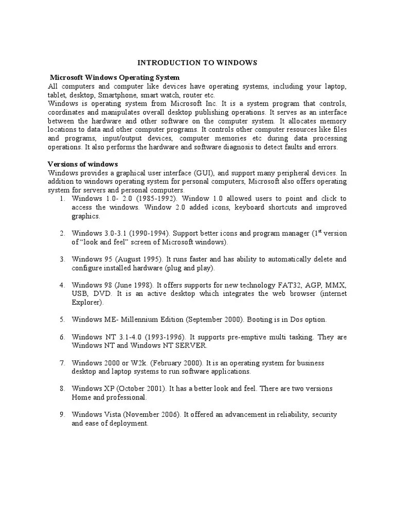 Windows Notes | PDF | Microsoft Windows | Computer Keyboard