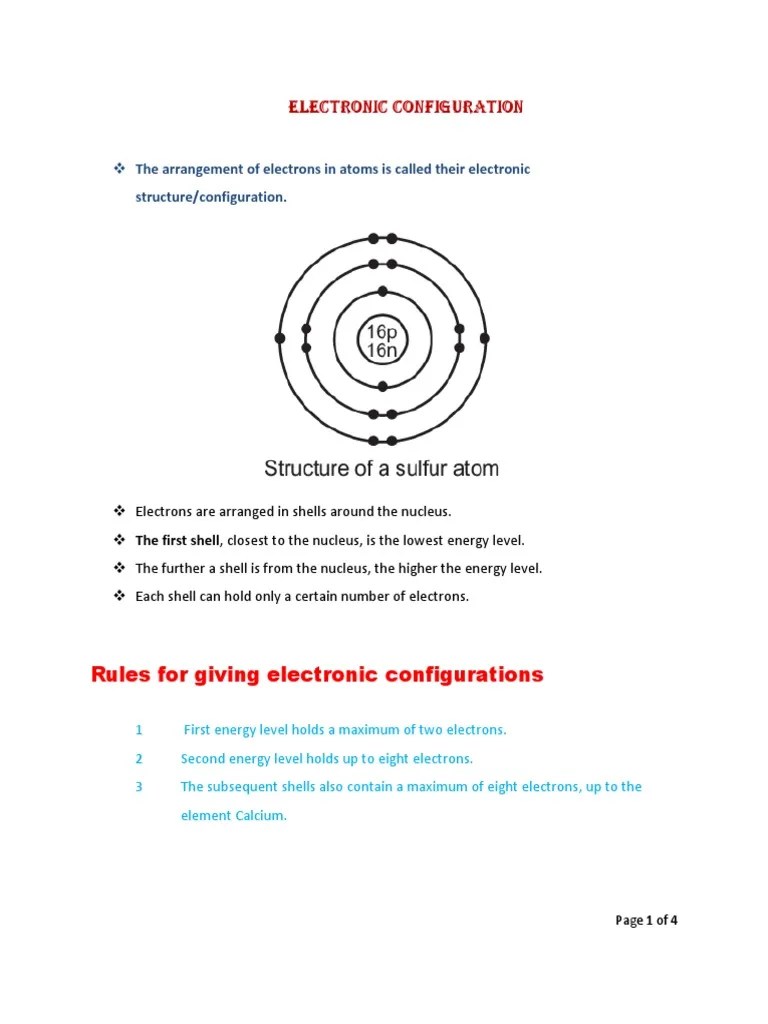 Lesson 4 Atomic Structure | PDF | Electron Configuration | Energy Level
