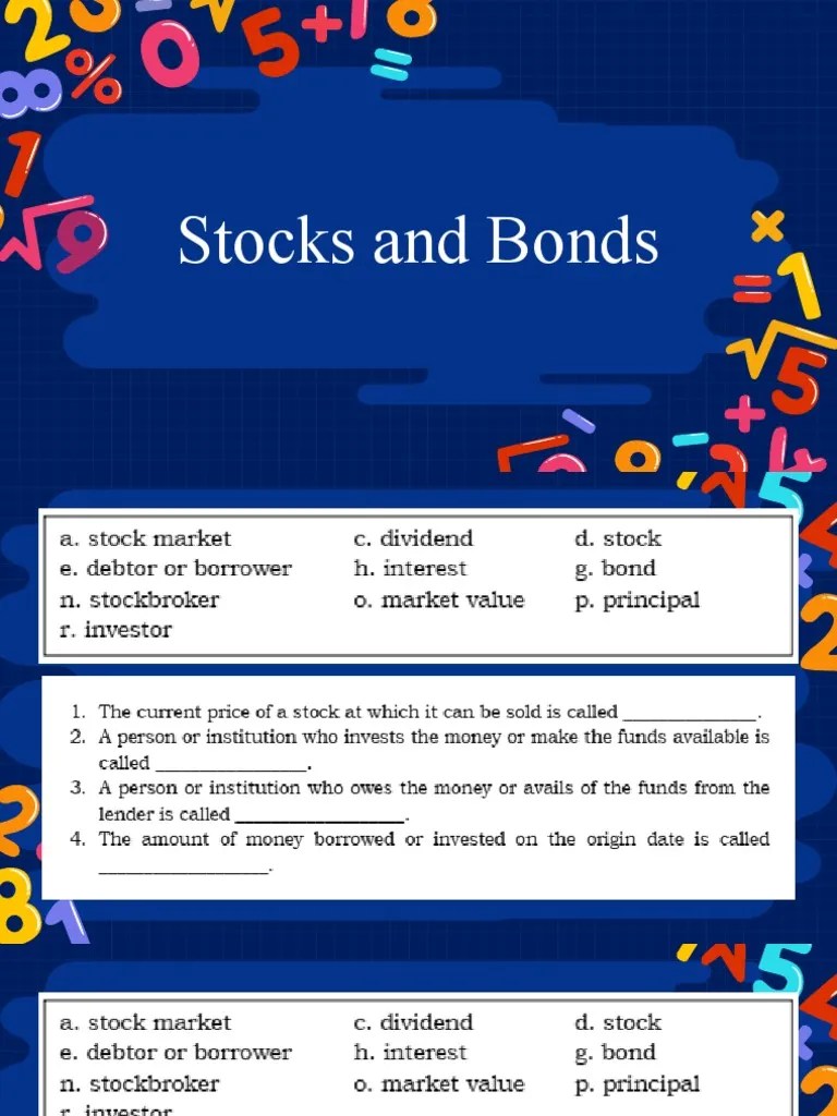 Stock And Bonds | PDF | Stocks | Dividend