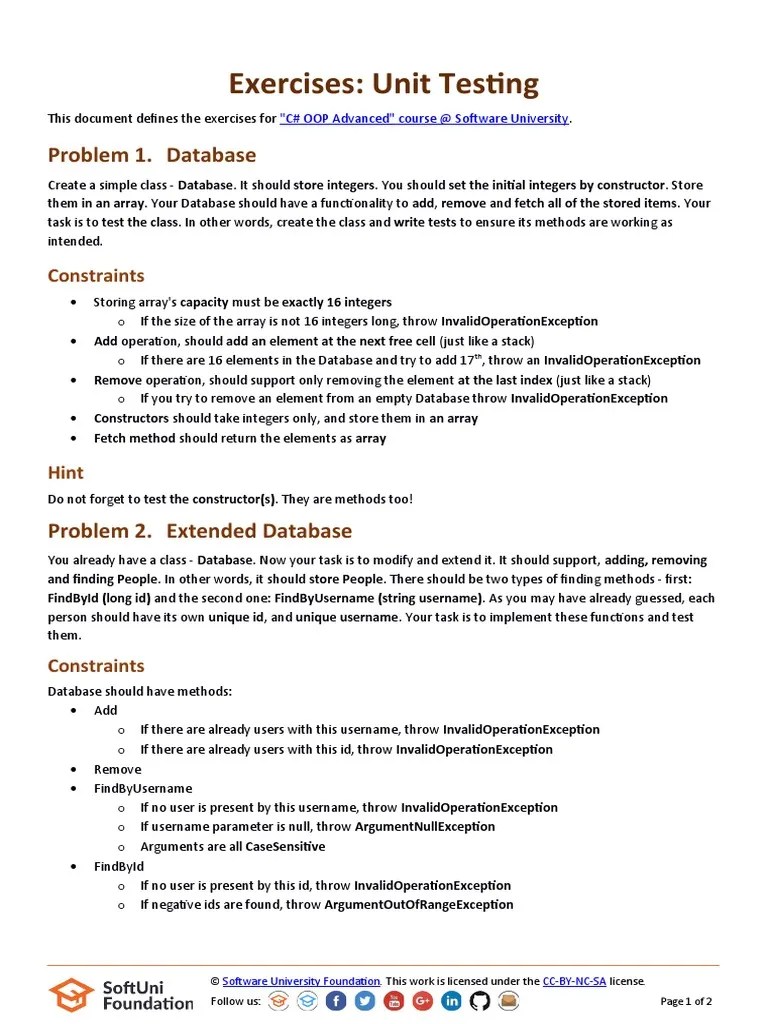CSharp-OOP-Advanced-Unit-Testing-Exercises | PDF | Array Data Type ...