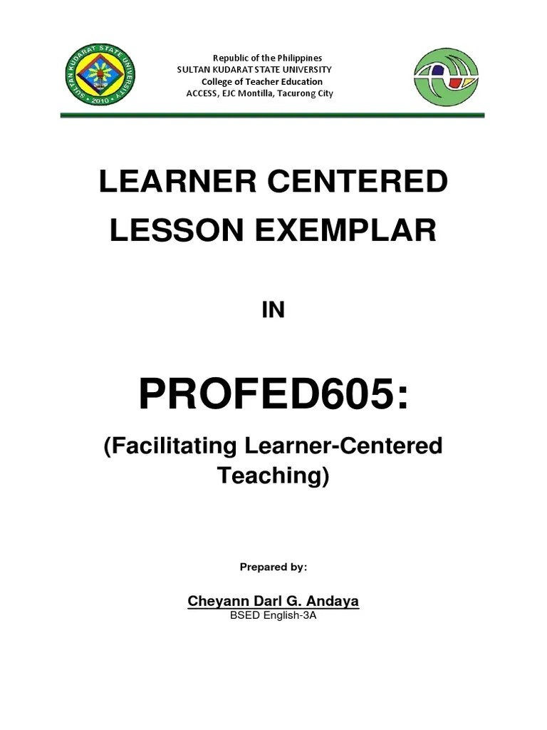 Andaya - Bsed English 3a - Final Lcle In Profed605 | PDF | Subject ...