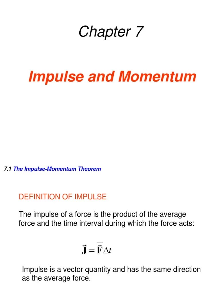 06 - Ch07-Impulse-and-Momentum | PDF | Collision | Momentum