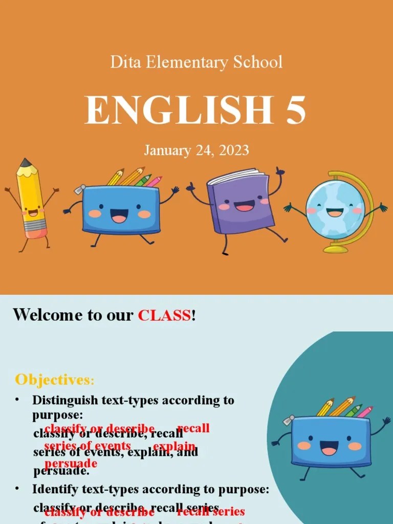 English 5 Class PPT January 24 | PDF