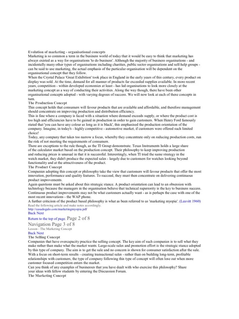 Evolution Of Marketing | PDF | Sales | Marketing