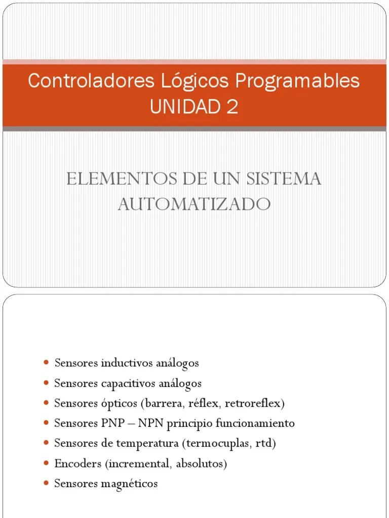 Controladores Lógicos Programables PLC-1 UNIDAD 2 | PDF | Ingenieria Eléctrica | Electricidad
