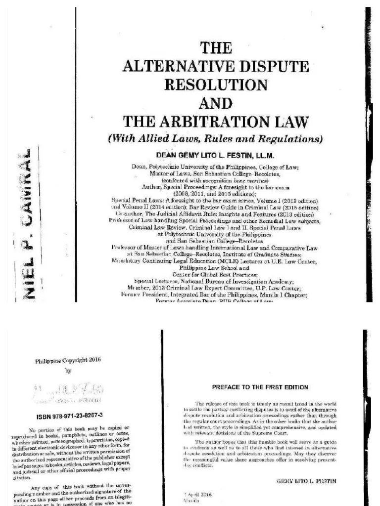 Alternative Dispute Resolution By Festin 2016 | PDF | Mediation ...