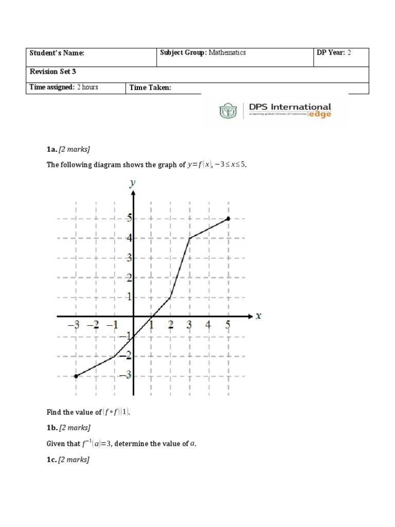 Revision Set 3 - DP 2 | PDF | Function (Mathematics) | Complex Number