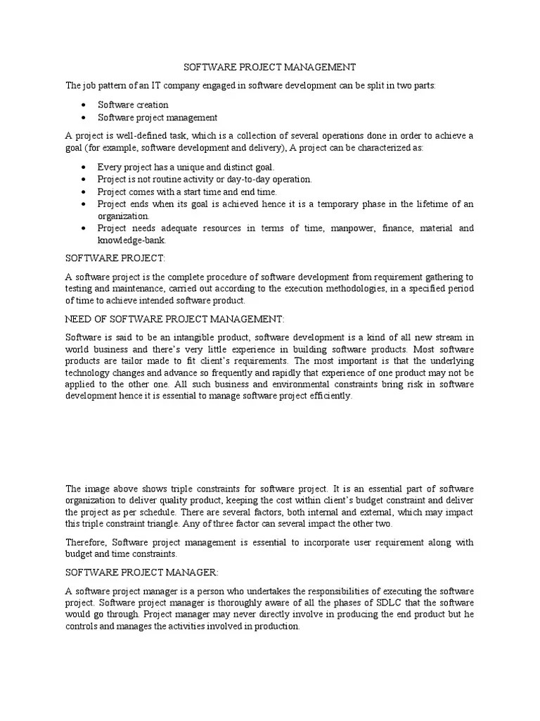 Software Project Management | Download Free PDF | Project Management ...