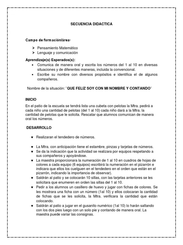 Secuencia Didactica | PDF | Cognición | Aprendizaje