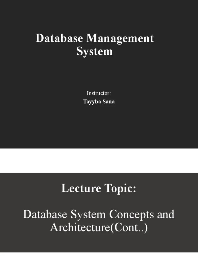 Database System Concepts And Architecture | PDF | Databases | Database ...