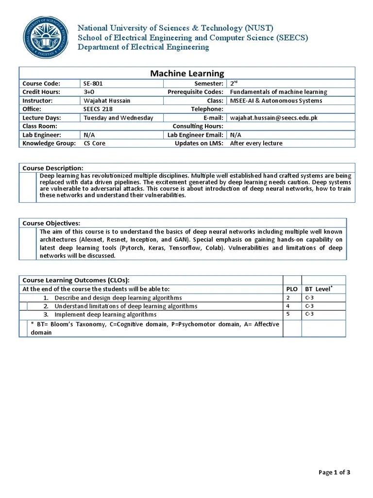 Se 801 | PDF | Deep Learning | Machine Learning