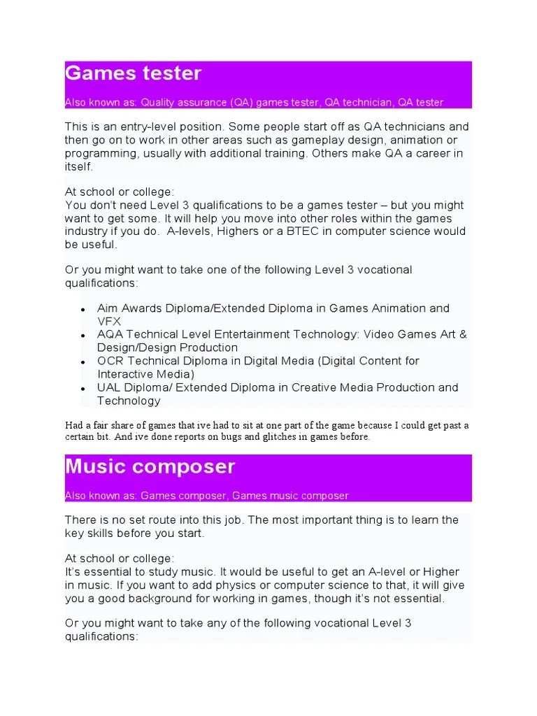 Games Tester | PDF | Computing