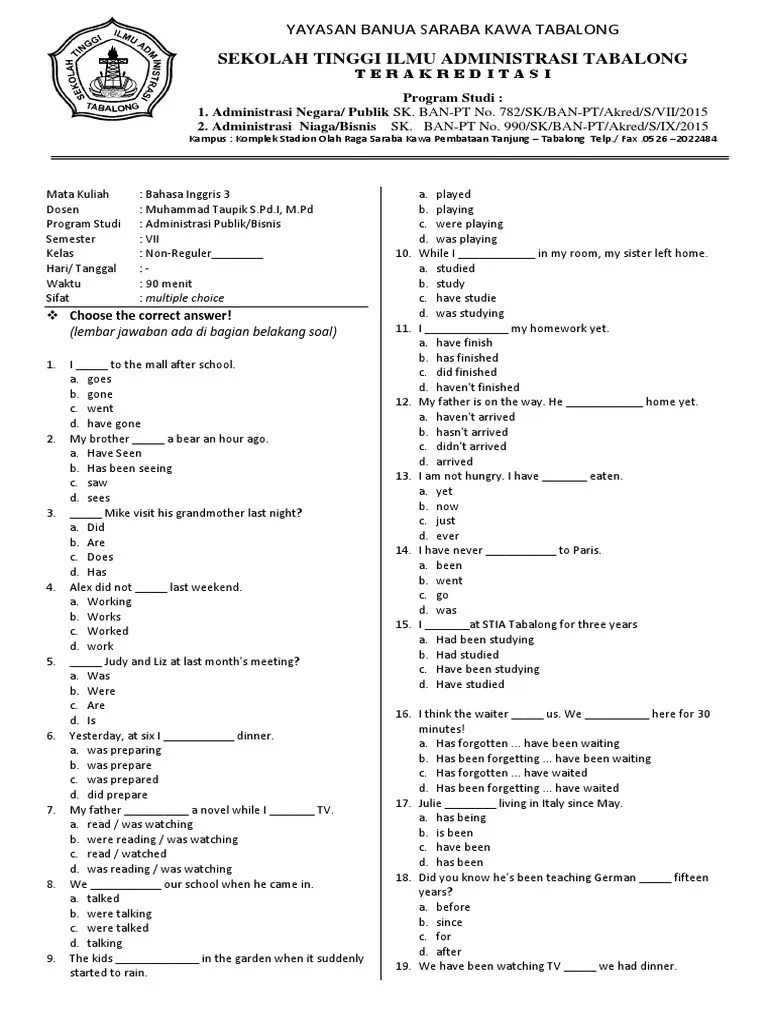 Soal 2023 B.inggris 3 | PDF