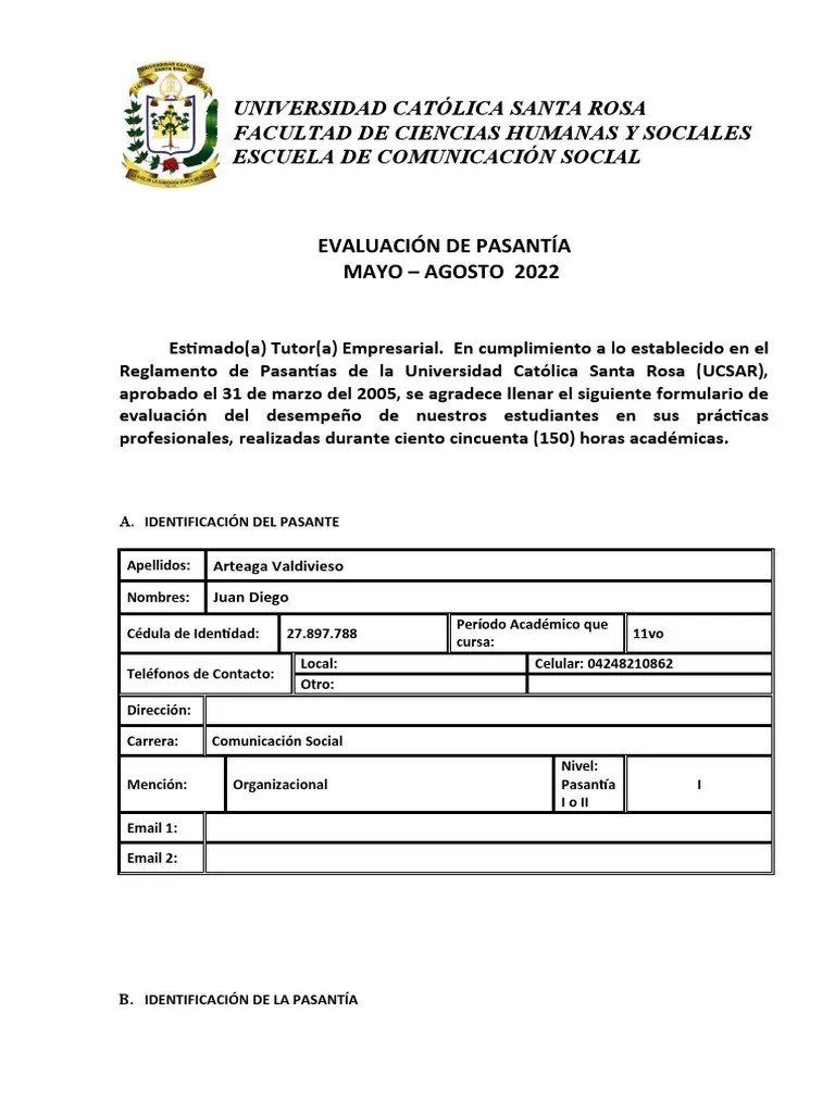 Universidad Católica Santa Rosa Facultad De Ciencias Humanas Y Sociales ...