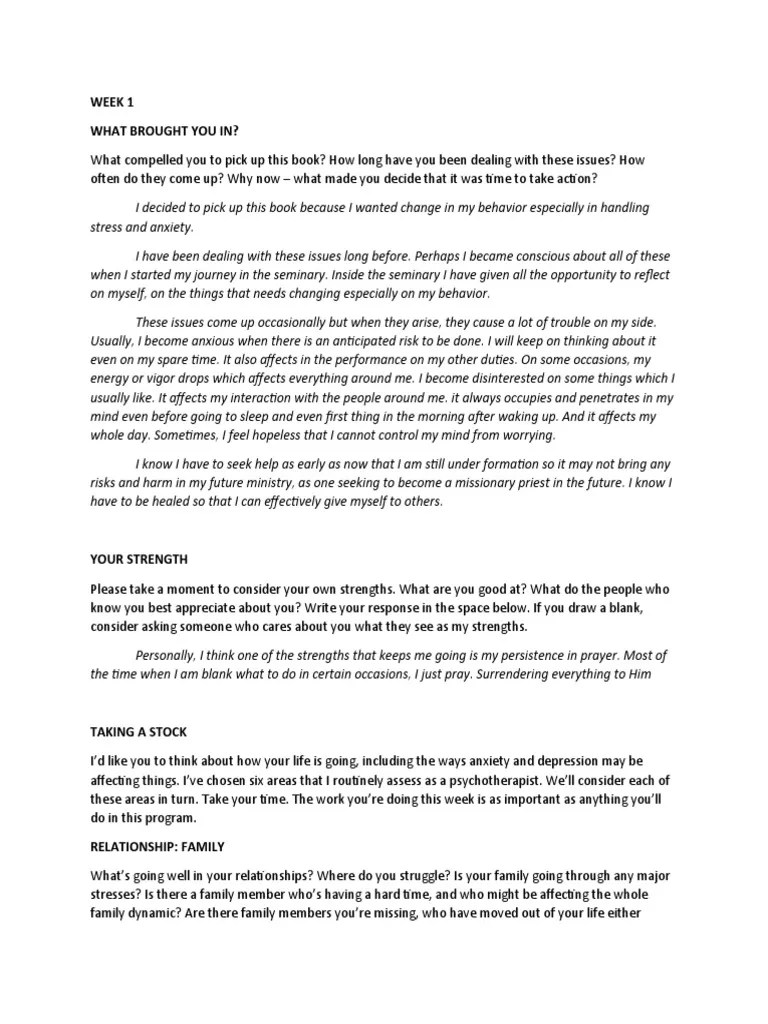 CBT Workbook | PDF | Anxiety | Sleep