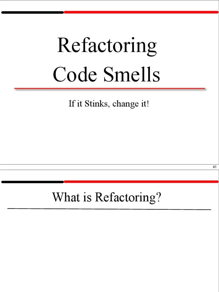 Refactoring And Code Smell | PDF | Class (Computer Programming ...