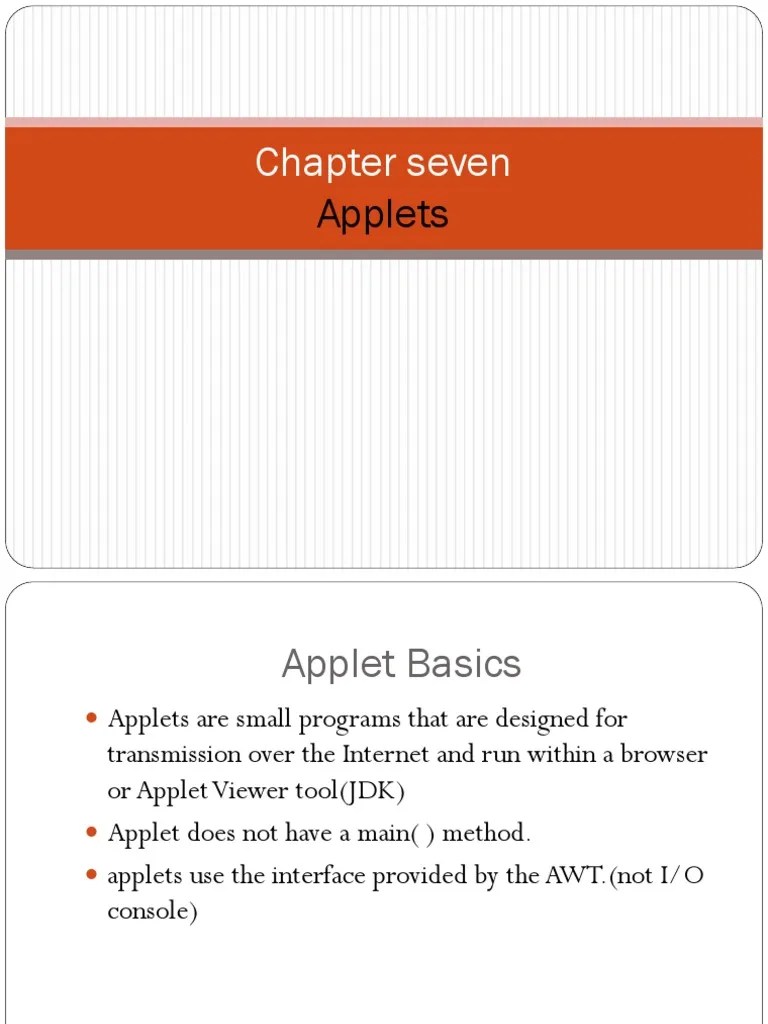 Chapter Seven Applet | PDF | Computer Programming | Computing